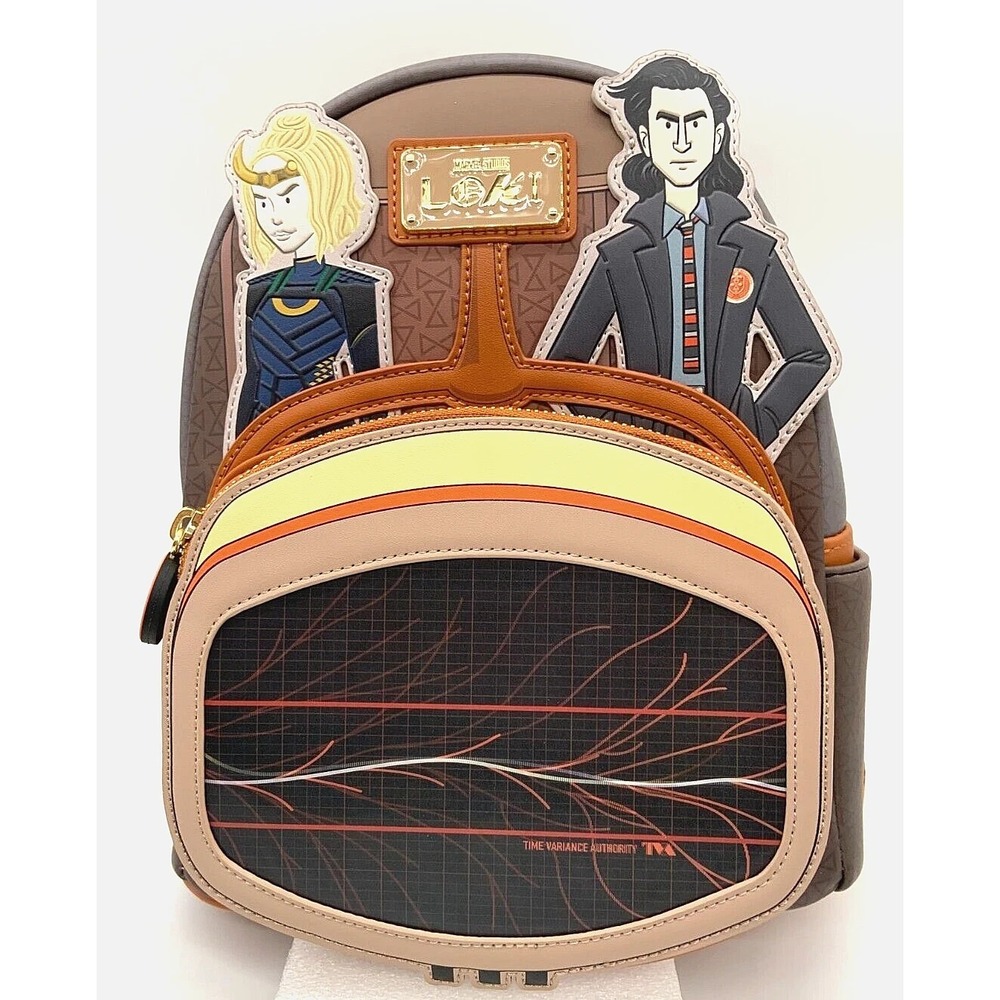 Loungefly Marvel Loki Sylvie TVA Lenticular Multiverse Mini Backpack - NEW